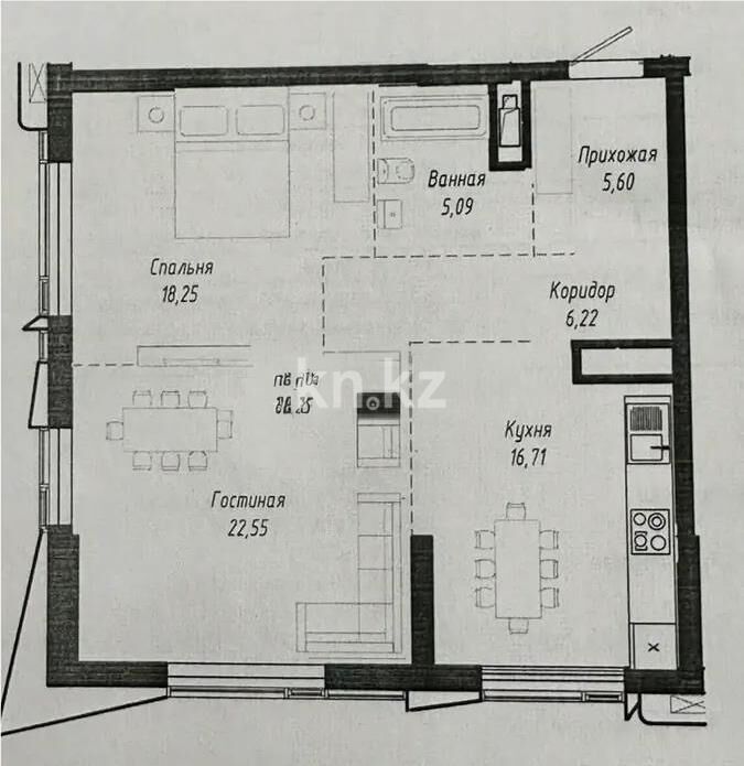 Продажа 2-комнатной квартиры, 74.5 м² - Продажа двухкомнатных квартир от собственников в Казахстане - страница 10 фото 1 из 1