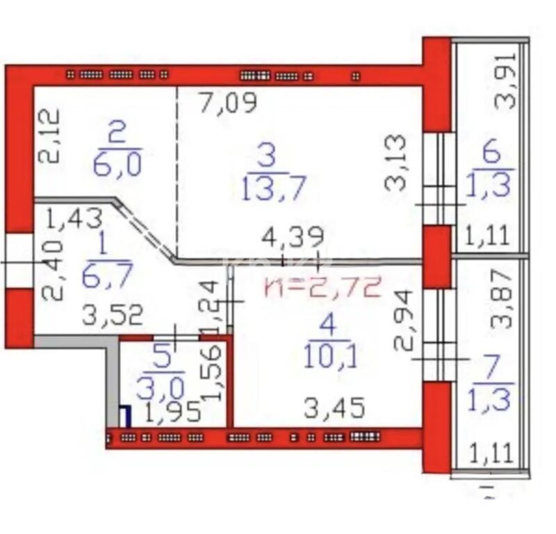 Продажа 2-комнатной квартиры, 42 м² - Продажа двухкомнатных квартир в кирпичном доме в Астане - страница 46 фото 4 из 4