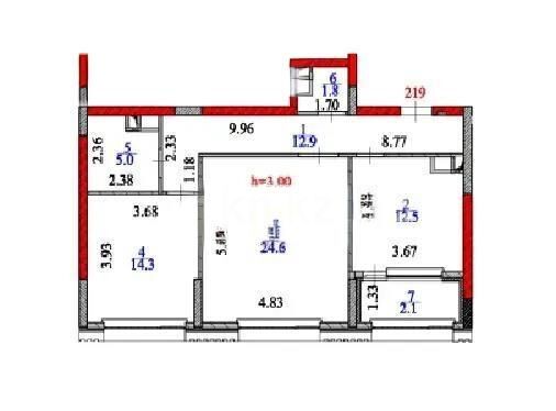 Продажа 2-комнатной квартиры, 73.2 м² - Продажа двухкомнатных квартир в монолитно-каркасном доме в Астане - страница 2 фото 5 из 5