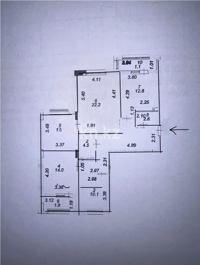Продажа 4-комнатной квартиры, 98 м² - Продажа четырехкомнатных квартир в монолитно-каркасном доме в Казахстане - страница 5 фото 7 из 7