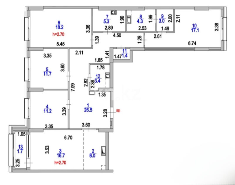 Продажа 4-комнатной квартиры, 126.5 м² - Продажа квартир в монолитном доме в Астане - страница 5 фото 5 из 9