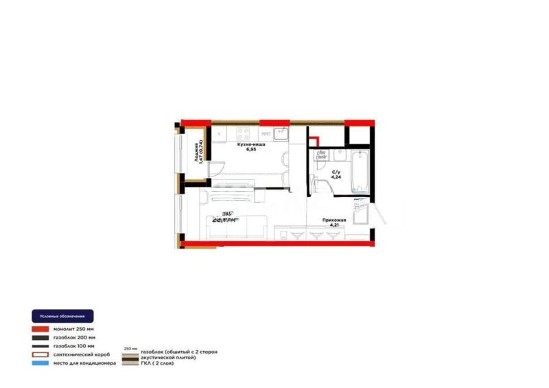 Продажа 1-комнатной квартиры, 28.9 м² - Продажа однокомнатных квартир в монолитно-каркасном доме в Казахстане - страница 125 фото 1 из 1