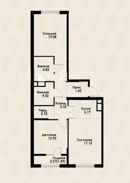 Продажа 4-комнатной квартиры, 140 м² - Продажа четырехкомнатных квартир в монолитно-каркасном доме в Казахстане фото 8 из 8