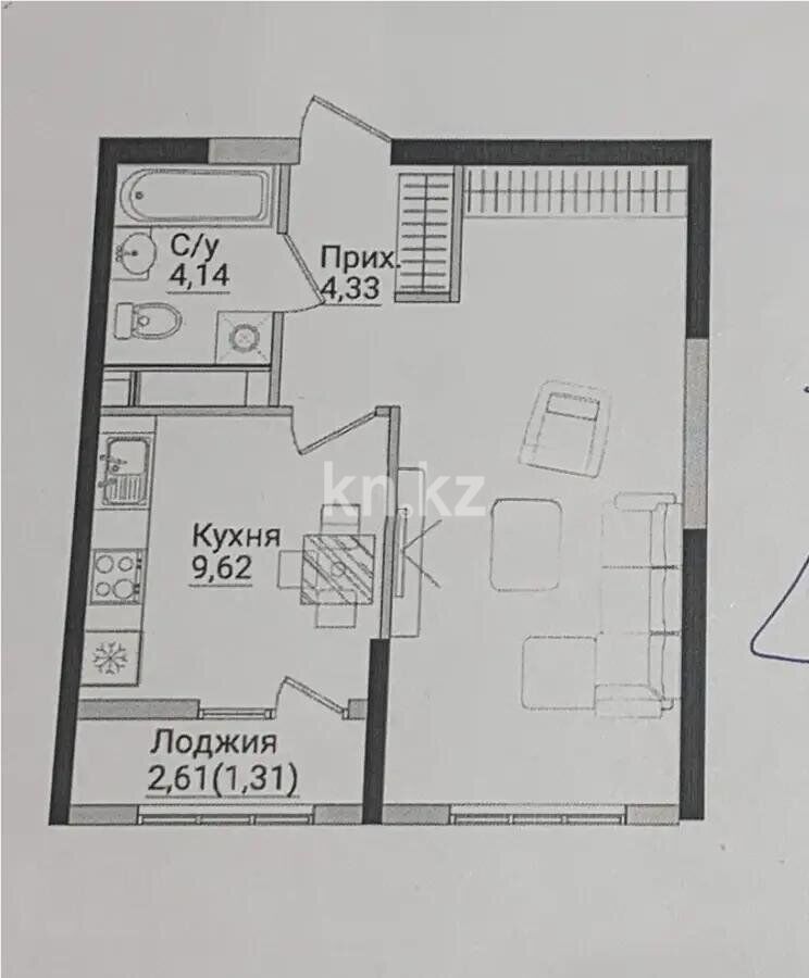 Продажа 1-комнатной квартиры, 40 м² - Продажа недвижимости в Алматы - страница 3 фото 1 из 1