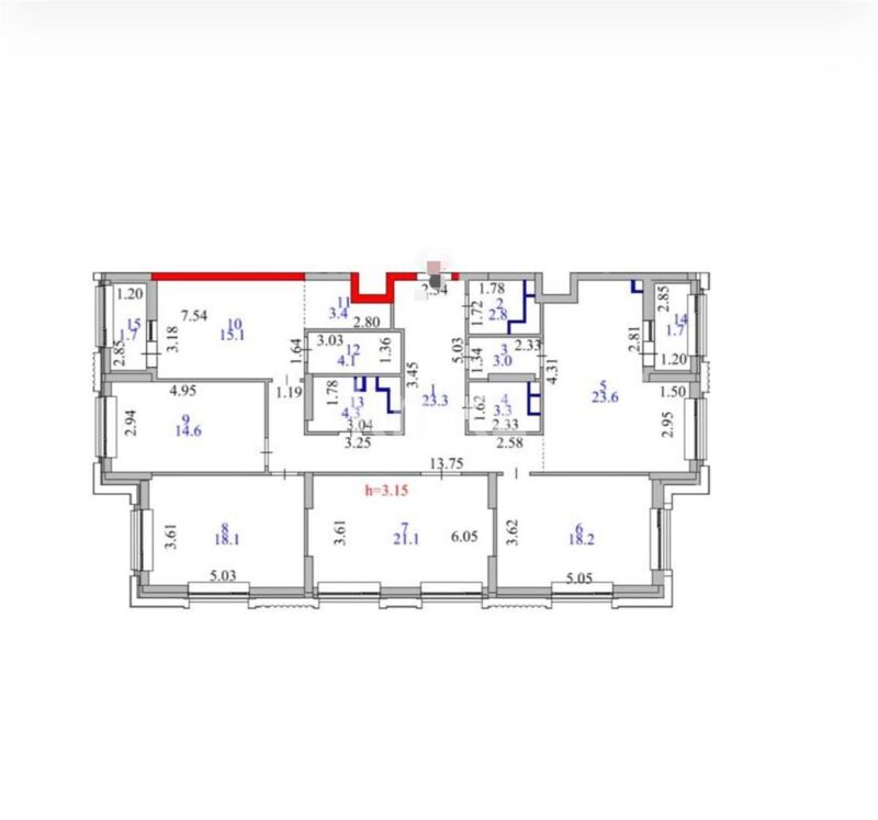Продажа 5-комнатной квартиры, 160 м² - Продажа пятикомнатных и более квартир в кирпичном доме в Астане фото 15 из 15