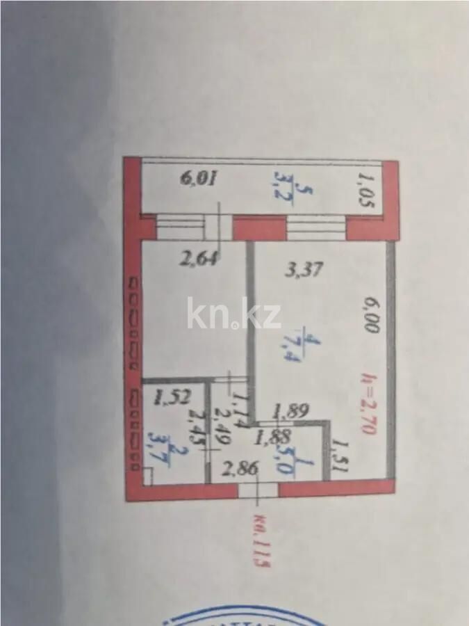Продажа 1-комнатной квартиры, 38.6 м² - Продажа однокомнатных квартир в р-не Сарайшык Астаны - страница 19 фото 1 из 1