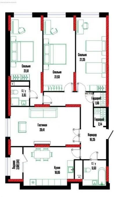 Продажа 4-комнатной квартиры, 140 м² - Продажа четырехкомнатных квартир в кирпичном доме в Казахстане - страница 23 фото 1 из 1