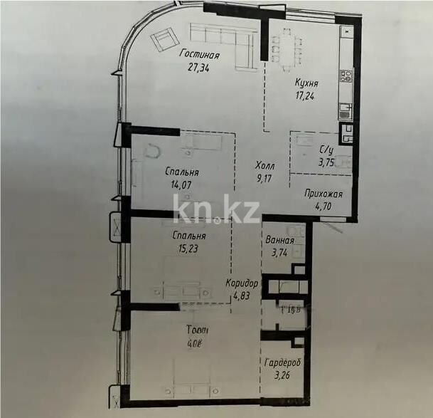 Продажа 3-комнатной квартиры, 129 м² - Продажа трехкомнатных квартир в блочном доме в Казахстане - страница 40 фото 1 из 1