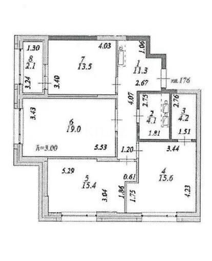 Продажа 3-комнатной квартиры, 85.2 м² - Продажа трехкомнатных квартир в блочном доме в Казахстане - страница 42 фото 3 из 3