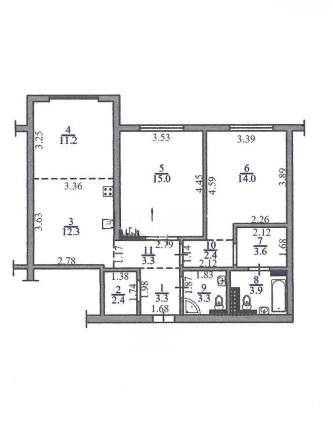 Продажа 3-комнатной квартиры, 79 м² - Продажа трехкомнатных квартир в Медеуском р-не Алматы - страница 9 фото 8 из 8