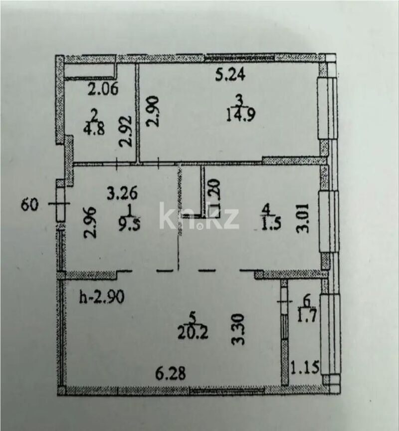 Продажа 2-комнатной квартиры, 62.6 м² - Продажа двухкомнатных квартир в р-не Сарайшык Астаны - страница 27 фото 5 из 5