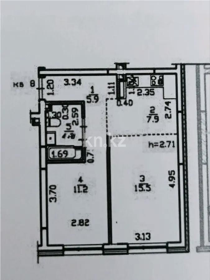 Продажа 2-комнатной квартиры, 45 м² - Продажа двухкомнатных квартир в Медеуском р-не Алматы - страница 11 фото 4 из 4