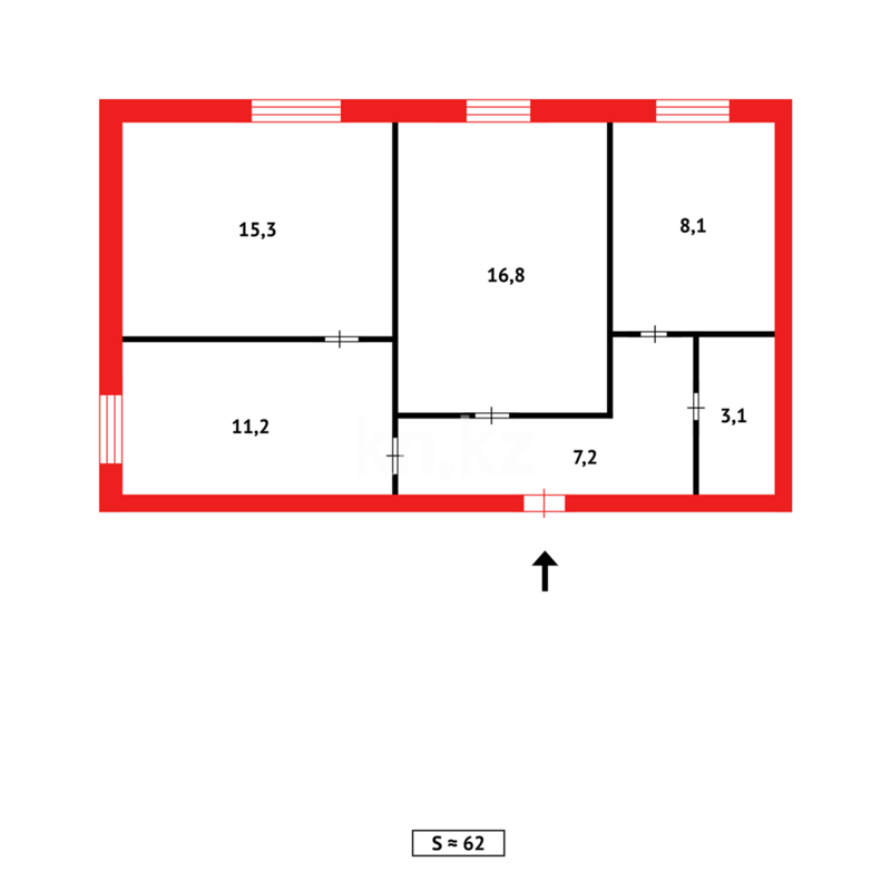 Продажа 3-комнатной квартиры, 62 м² - Продажа трехкомнатных квартир в Темиртау - страница 6 фото 14 из 14