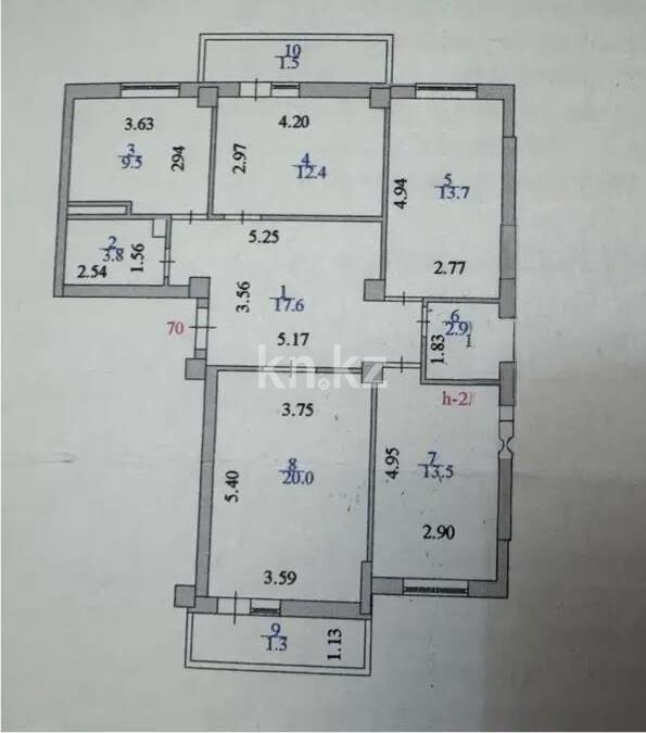 Продажа 4-комнатной квартиры, 96.2 м² - Продажа четырехкомнатных квартир в монолитно-каркасном доме в Казахстане - страница 16 фото 8 из 8