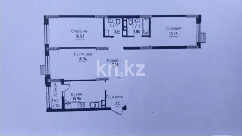 Продажа 3-комнатной квартиры, 82 м² - Продажа трехкомнатных квартир в Казахстане - страница 8 фото 1 из 1