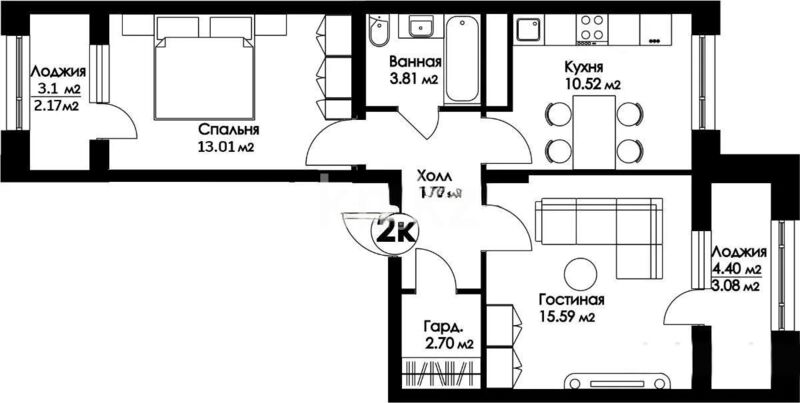 Продажа 2-комнатной квартиры, 56.65 м² - Продажа двухкомнатных квартир в р-не Сарайшык Астаны - страница 35 фото 1 из 1