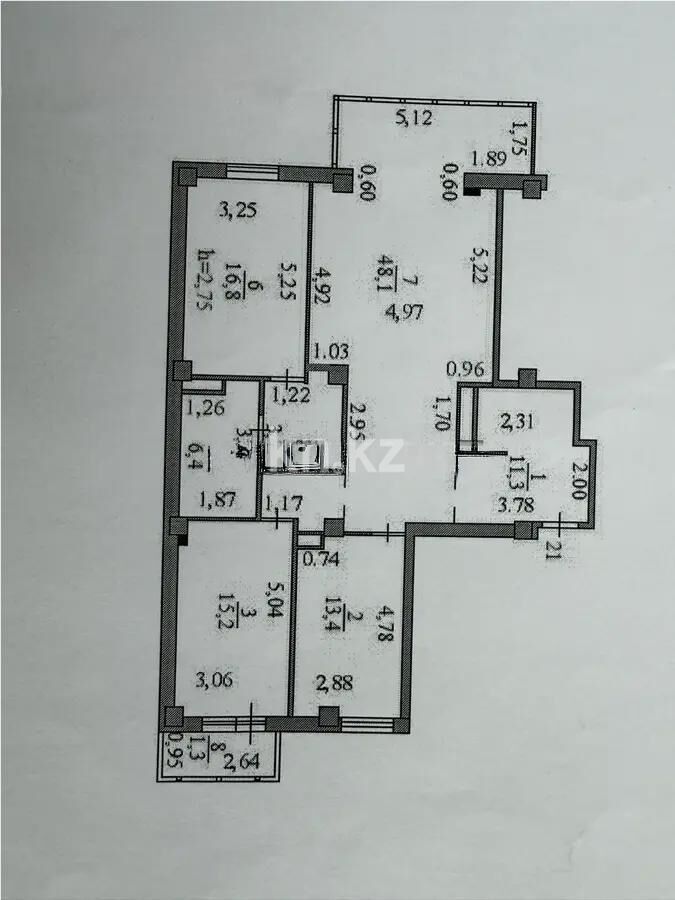 Продажа 3-комнатной квартиры, 120 м² - Продажа трехкомнатных квартир в блочном доме в Казахстане - страница 24 фото 1 из 1