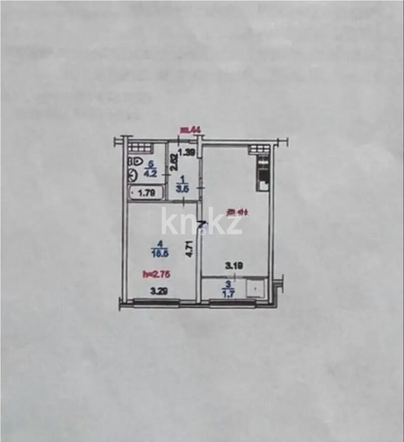 Продажа 1-комнатной квартиры, 44.4 м² - Продажа однокомнатных квартир в Турксибском р-не Алматы - страница 7 фото 6 из 6