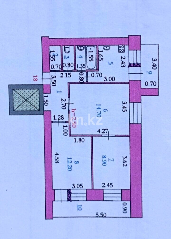 Продажа 3-комнатной квартиры, 59 м² - Продажа квартир в Актобе фото 2 из 10