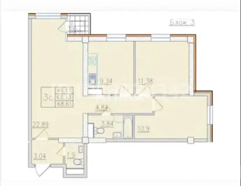Продажа 3-комнатной квартиры, 69.9 м² - Продажа трехкомнатных квартир в Алмалинском р-не Алматы - страница 14 фото 3 из 4