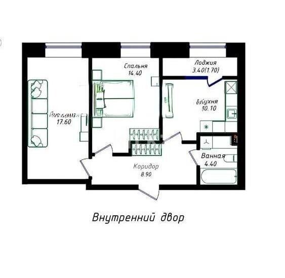 Продажа 2-комнатной квартиры, 57.1 м² - Продажа квартир в р-не Есиль Астаны - страница 27 фото 1 из 1