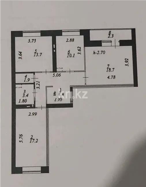 Продажа 3-комнатной квартиры, 80.4 м² - Продажа трехкомнатных квартир в Казахстане - страница 7 фото 5 из 5