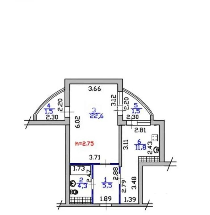 Продажа 1-комнатной квартиры, 47 м² - Продажа однокомнатных квартир от собственников в Казахстане - страница 19 фото 4 из 4