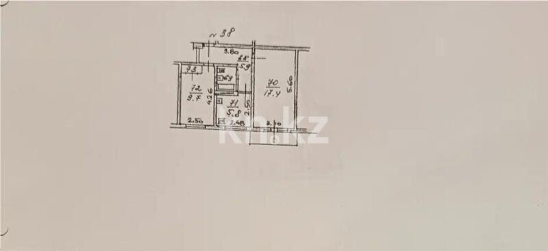 Продажа 2-комнатной квартиры, 42.5 м² - Продажа двухкомнатных квартир в панельном доме в Алматы фото 5 из 5