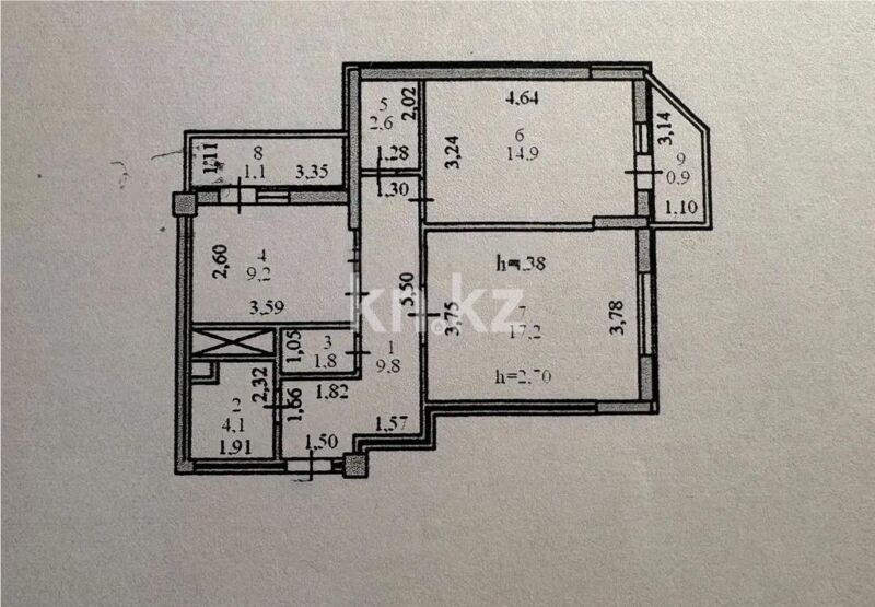 Продажа 2-комнатной квартиры, 61.6 м² - Продажа двухкомнатных квартир от собственников в Казахстане - страница 13 фото 5 из 5