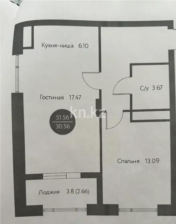 Продажа 2-комнатной квартиры, 51.56 м² - Продажа квартир от собственников в Астане - страница 23 фото 1 из 1