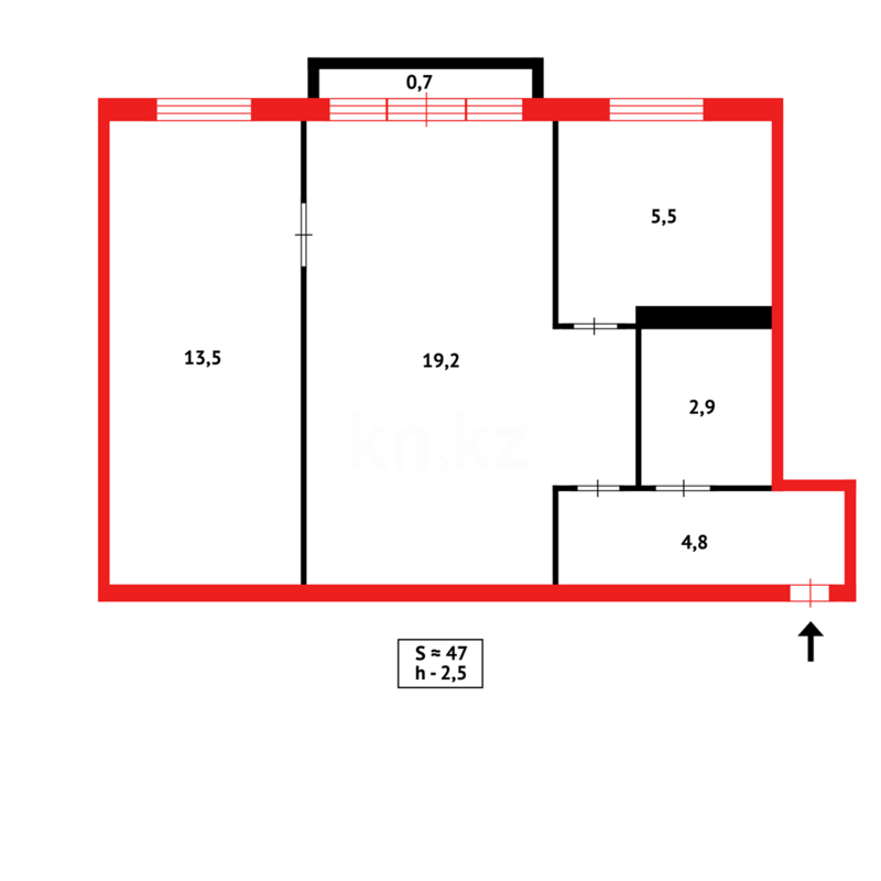 Продажа 2-комнатной квартиры, 46 м² - Продажа двухкомнатных квартир в Майкудуке Караганды - страница 14 фото 15 из 15