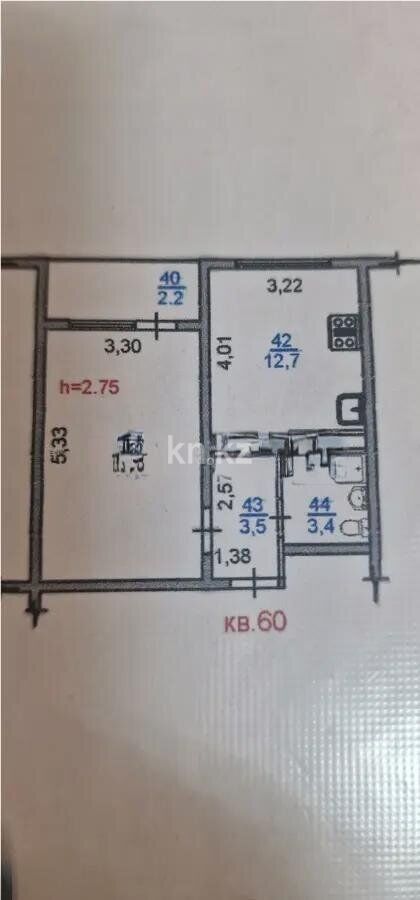 Продажа 1-комнатной квартиры, 40 м² - Продажа квартир в монолитно-каркасном доме в Алматы - страница 3 фото 1 из 1