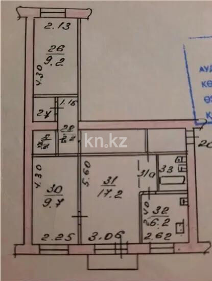 Продажа 3-комнатной квартиры, 58 м² - Продажа трехкомнатных квартир в кирпичном доме в Алматы - страница 3 фото 7 из 7