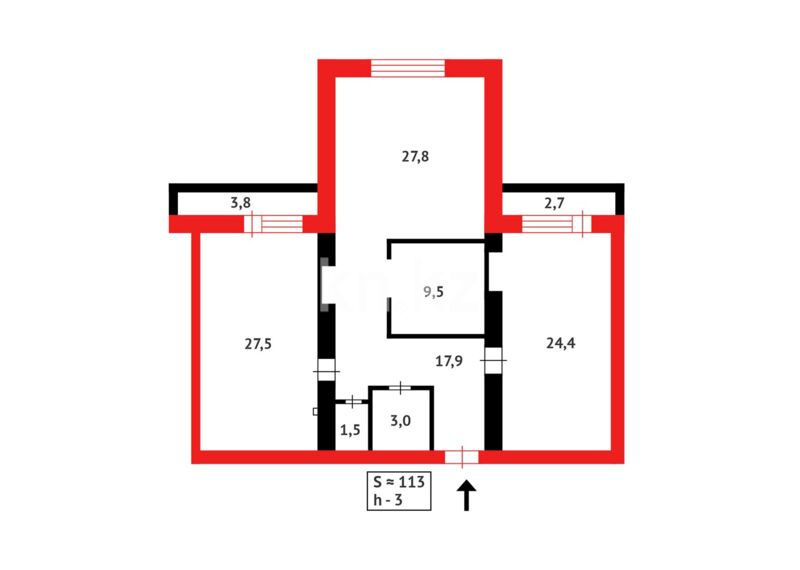 Продажа 3-комнатной квартиры, 113 м² - Продажа трехкомнатных квартир в кирпичном доме в Казахстане - страница 74 фото 16 из 16