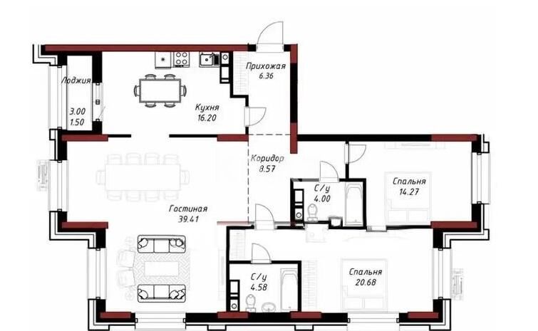 Продажа 3-комнатной квартиры, 115 м² - Продажа трехкомнатных квартир в р-не Сарайшык Астаны - страница 3 фото 1 из 1