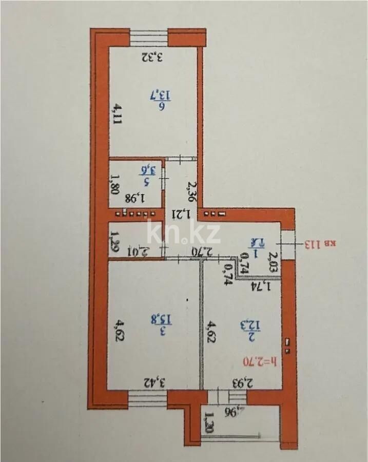 Продажа 2-комнатной квартиры, 59.4 м² - Продажа двухкомнатных квартир в монолитно-каркасном доме в Астане - страница 30 фото 7 из 7
