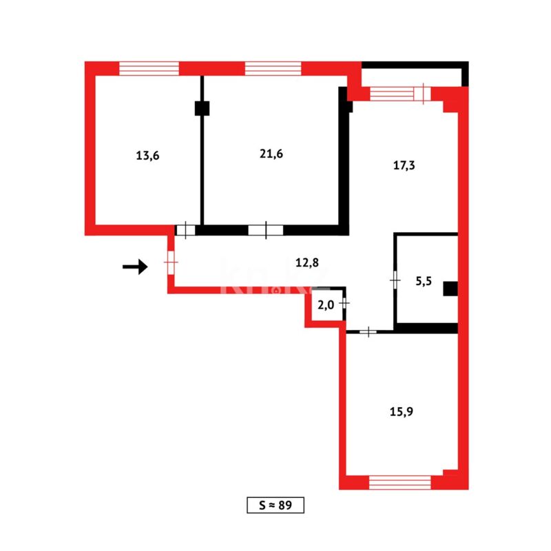 Продажа 3-комнатной квартиры, 88 м² - Продажа квартир в Казахстане - страница 1508 фото 10 из 10