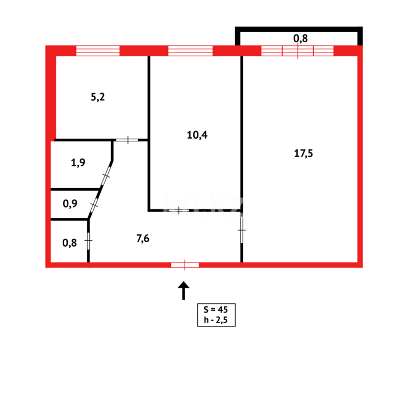 Продажа 2-комнатной квартиры, 44 м² - Недвижимость в Темиртау - страница 25 фото 12 из 12