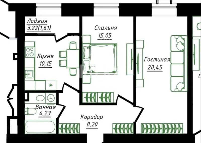 Продажа 2-комнатной квартиры, 60 м² - Продажа двухкомнатных квартир в р-не Сарайшык Астаны - страница 29 фото 1 из 1