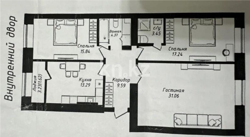 Продажа 3-комнатной квартиры, 96.46 м² - Продажа квартир в р-не Есиль Астаны - страница 22 фото 1 из 1