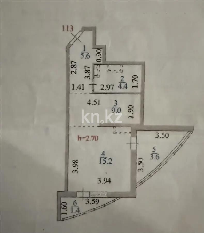 Продажа 1-комнатной квартиры, 39.2 м² - Продажа однокомнатных квартир в монолитно-каркасном доме в Астане - страница 29 фото 5 из 5