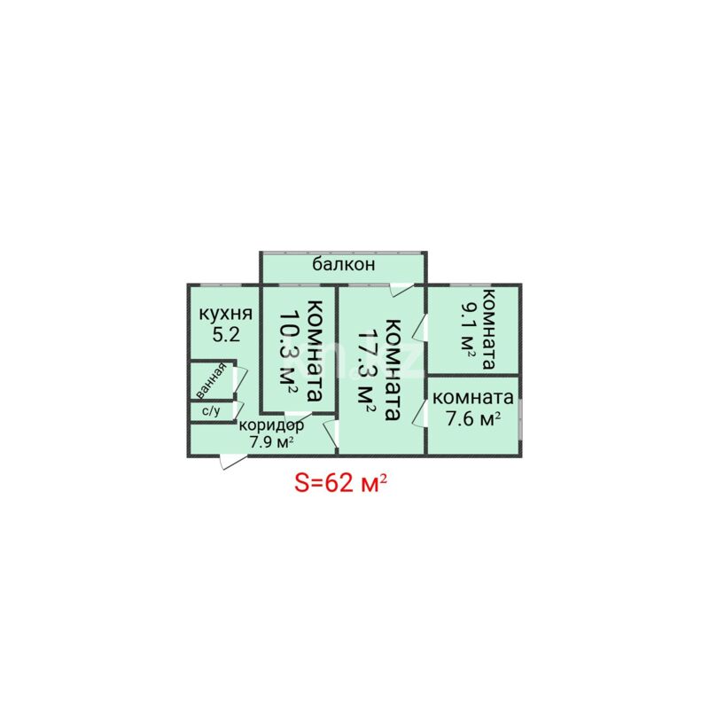 Продажа 4-комнатной квартиры, 62 м² - Продажа квартир в Костанае фото 2 из 15