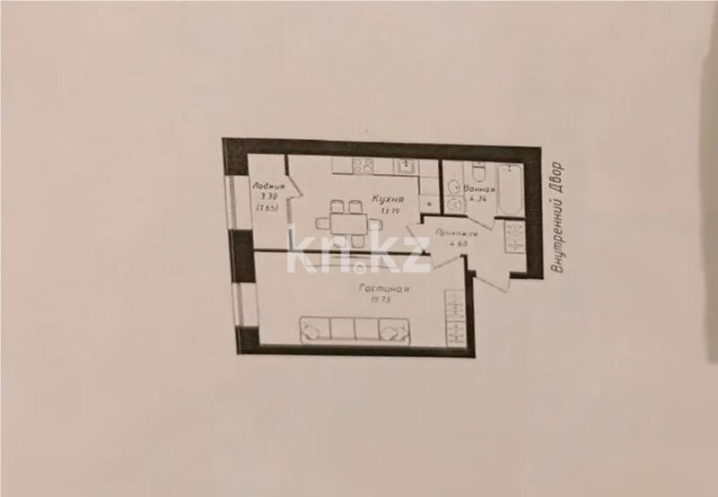 Продажа 1-комнатной квартиры, 44 м² - Продажа однокомнатных квартир в р-не Нура Астаны - страница 16 фото 1 из 1