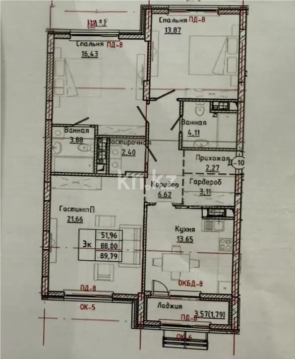 Продажа 3-комнатной квартиры, 90 м² - Продажа квартир в кирпичном доме в Астане - страница 198 фото 1 из 1