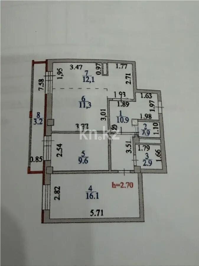 Продажа 3-комнатной квартиры, 68 м² - Продажа квартир в р-не Сарыарка Астаны - страница 2 фото 8 из 8