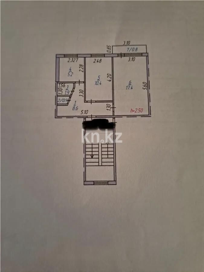 Продажа 2-комнатной квартиры, 45 м² - Продажа двухкомнатных квартир в панельном доме в Темиртау - страница 5 фото 5 из 5