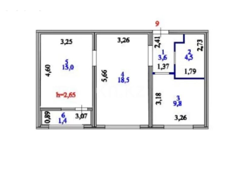 Продажа 2-комнатной квартиры, 53 м² - Продажа двухкомнатных квартир в монолитном доме в Астане - страница 2 фото 5 из 5