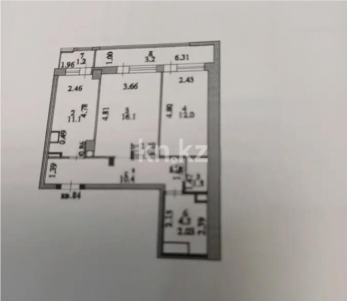 Продажа 2-комнатной квартиры, 60 м² - Продажа двухкомнатных квартир в монолитно-каркасном доме в Астане - страница 37 фото 3 из 3