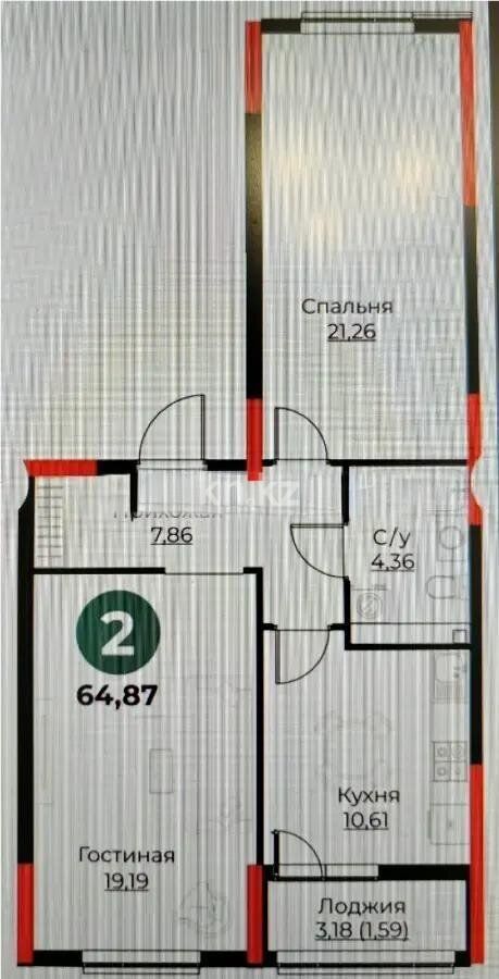 Продажа 2-комнатной квартиры, 65 м² - Продажа квартир в Астане - страница 10 фото 1 из 1