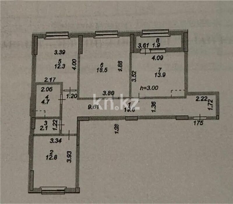 Продажа 3-комнатной квартиры, 86 м² - Продажа  трехкомнатных квартир в новостройках Астаны - страница 21 фото 1 из 1